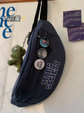 Japanese Letter Streetwear Zipper Shoulder Bag