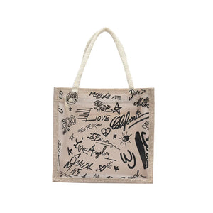 Retro Print Forest PU Shoulder Bag Transparent Handbag