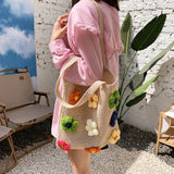 Summer Beach Bags Straw Woven Knitted Large Capacity Totes Bohemia Female Bag