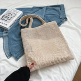 Summer Beach Bags Straw Woven Knitted Large Capacity Totes Bohemia Female Bag