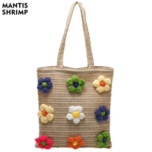 Summer Beach Bags Straw Woven Knitted Large Capacity Totes Bohemia Female Bag