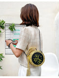 Summer Shoulder Bag with Tassel and Sequin Crossbody