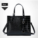 Vintage Crocodile PU Leather Handbag Top-handle Tote Messenger Shoulder Bag