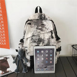 Harajuku Cloud Print Backpack Student Nylon Laptop School Bag Teen Girls