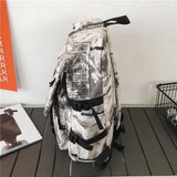 Harajuku Cloud Print Backpack Student Nylon Laptop School Bag Teen Girls