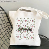 Women Heartstopper Rainbow Pride Gay Shopper Bag Harajuku Shopping Canvas Tote