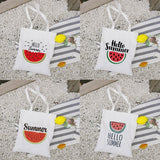 Summer Watermelon Print Canvas Shopper Bag Harajuku 90s Vintage Shoulder Handbag