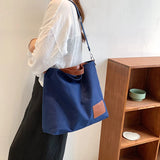 Canvas High Capacity Shoulder Bag Casual Travel Handbag