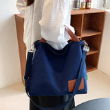 Canvas High Capacity Shoulder Bag Casual Travel Handbag