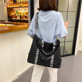 Women High Nylon Shoulder Bags Large Capacity Casual Tote Handbag