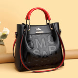 High PU Leather Shoulder Bag Crossbody Retro Solid for Women