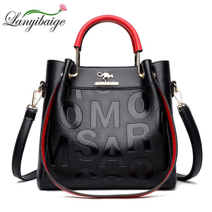 High PU Leather Shoulder Bag Crossbody Retro Solid for Women