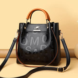 High PU Leather Shoulder Bag Crossbody Retro Solid for Women