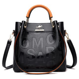 High PU Leather Shoulder Bag Crossbody Retro Solid for Women