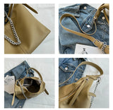 Women Hobo Shoulder Crossbody Bag PU Leather Chain Messenger