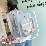 Women Japanese Transparent Ita Bag College Style Student School Backpack
