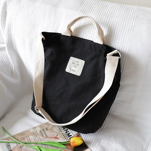Japanese Style Canvas Shoulder Bag Large-capacity Handbag