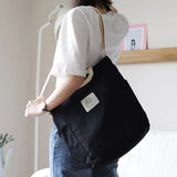 Japanese Style Canvas Shoulder Bag Large-capacity Handbag