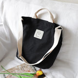 Japanese Style Canvas Shoulder Bag Large-capacity Handbag