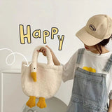 Women Japanese Style Lamb Plush Shoulder Bag