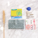 Women Key Bag Sweet Flower Mini Wallet Holder Keychain Organizer Pouch