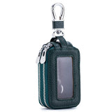 Leather Double Zipper Key Holder Housekeeper Multifunctional