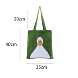 Duck Cartoon Knitting Shoulder Bag for Women