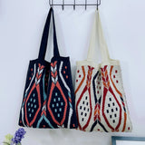 Ethnic Boho Crochet Shoulder Bag Large Capacity Tote