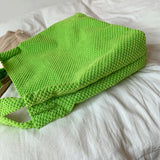 Women Knitting Shoulder Bag Lady Winter Crochet Large Handbag