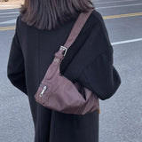 Women Nylon Dumpling Underarm Mobile Phone Bag