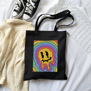 Korean Ulzzang Cartoon Canvas Shopper Bag Harajuku Vintage Shoulder Handbag