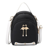 Mini PU Leather Backpack for Women Small Shoulder Bag