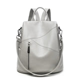 Women's Soft Leather Anti-Theft Small Backpack