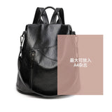 Women's Soft Leather Anti-Theft Small Backpack