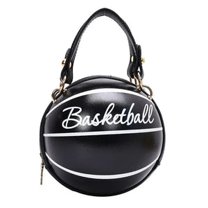 Women Basketball Round Crossbody Shoulder Bag Chain Purse Satchel