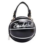 Women Basketball Round Crossbody Shoulder Bag Chain Purse Satchel