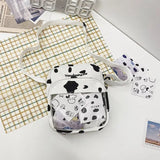 Cow Print Shoulder Bag Purse Messenger Satchel Tote Canvas Crossbody Tote