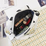 Cow Print Shoulder Bag Purse Messenger Satchel Tote Canvas Crossbody Tote
