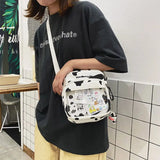 Cow Print Shoulder Bag Purse Messenger Satchel Tote Canvas Crossbody Tote
