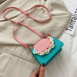 Women Crossbody PU Shoulder Bag Acrylic Chain Tote Purse Handbag