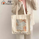 Women Foldable Handbag Van Gogh Painting Grocery Shopper Storage Bag Zipper