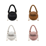 Plush Basketball Crossbody Shoulder Bag Tote Handbag Messenger Satchel