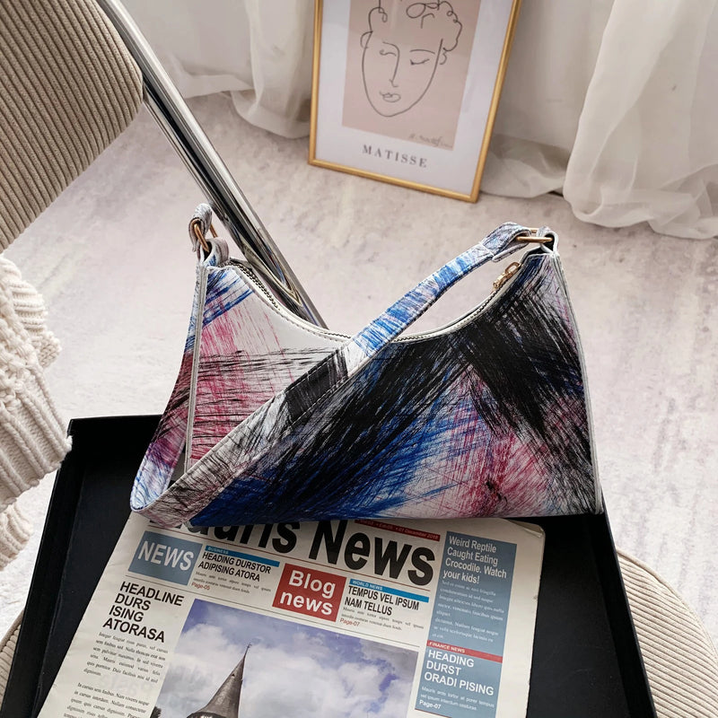 Stylish Graffiti Print Shoulder Bag for Women