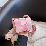 Women Cross Body Woven Strape Single Shoulder Bags Satchel Crossbody Sling