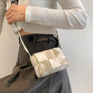 Women Cross Body Woven Strape Single Shoulder Bags Satchel Crossbody Sling