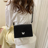 Rhinestone Flap Shoulder Crossbody Bag Sparkle