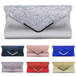 Glitter Envelope Clutch Purse Evening Party Bag Gift