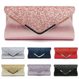 Glitter Envelope Clutch Purse Evening Party Bag Gift