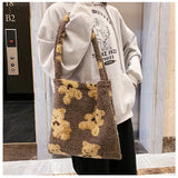 Soft Bear Handbag Large Capacity Shopping Tote