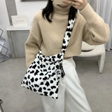 Fluffy Fur Bear Shoulder Tote Bag - Large Capacity